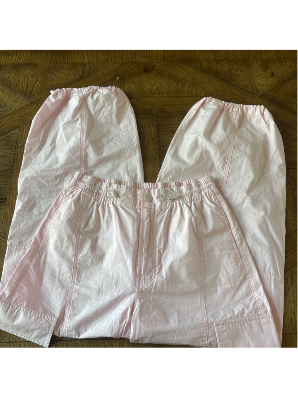 Women's MOTHER seamed skydiver flood ballerina pants PINK Size M